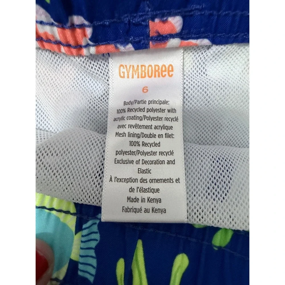 Gymboree‎ Boys Size 6 Tropical Fish Swim Trunks Blue UPF 50+ NWT 3045641